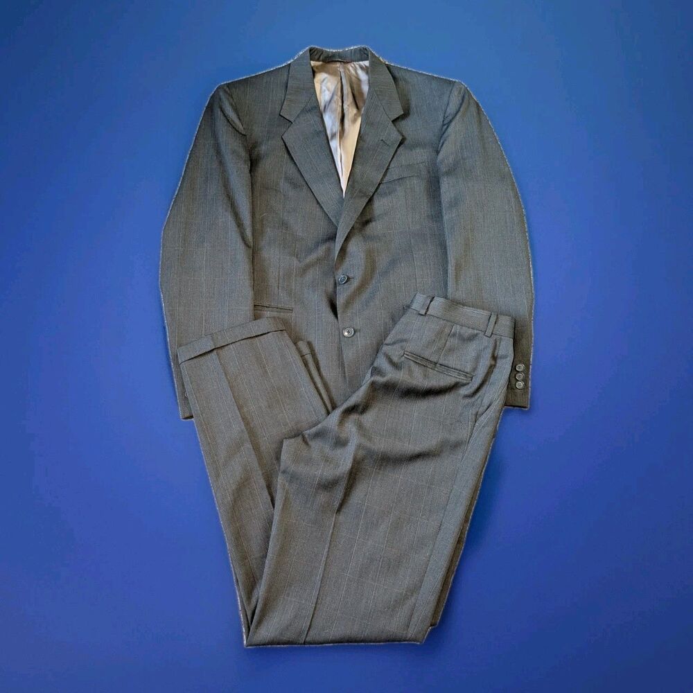 Vintage Botany 500 Athletic Fit Suit 2 Piece Wool 43 Jacket, 31/32 Pant
